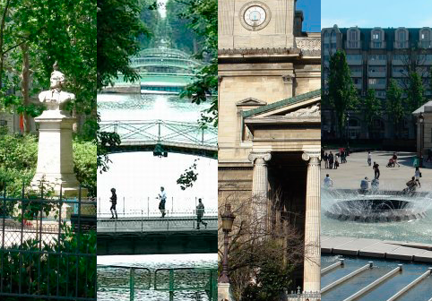 photos des lieux emblématiques du 10ème arrondissement de Paris