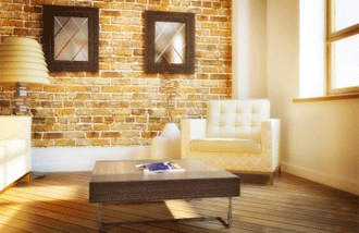 Trouver son appartement Intérieur d'appartement en pierre et meubles blancs